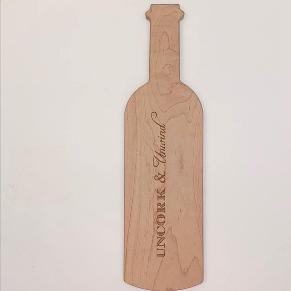 Wooden Wine Bottle Shaped Board